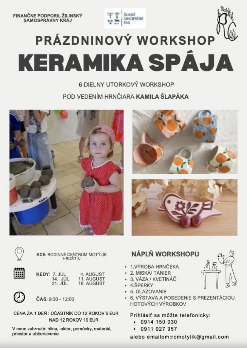 Prázdninový workshop Keramika spája