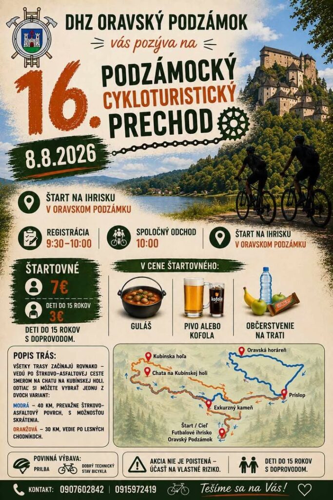16. Podzámocký cykloturistický prechod Oravský Podzámok