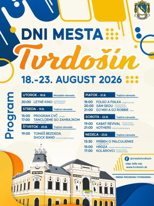 DNI MESTA TVRDOŠÍN
