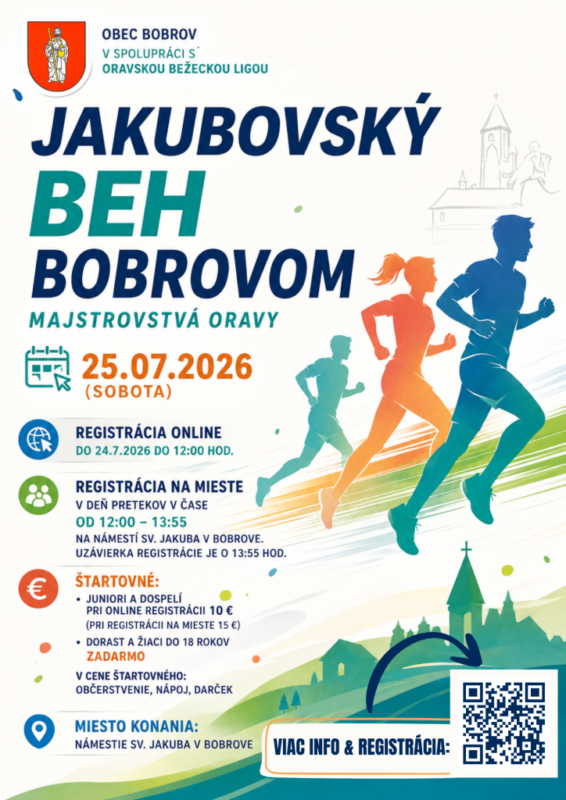 Jakubovský beh Bobrovom 2026 – majstrovstvá Oravy