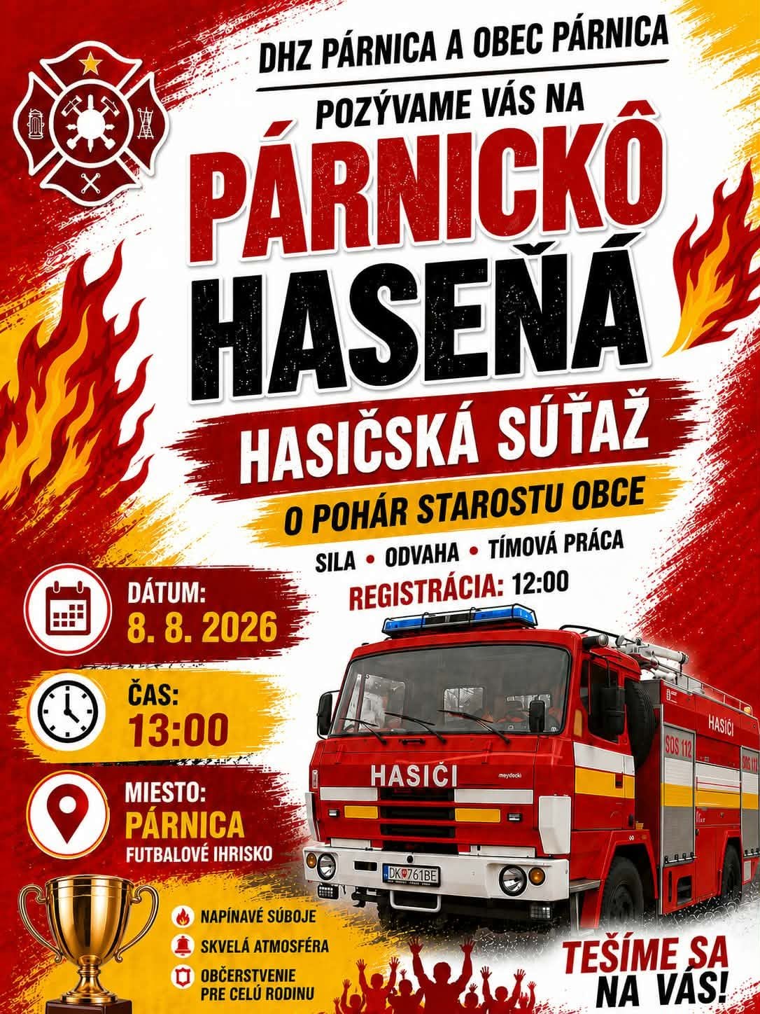 Párnickô haseňá – Hasičská súťaž o pohár starostu obce