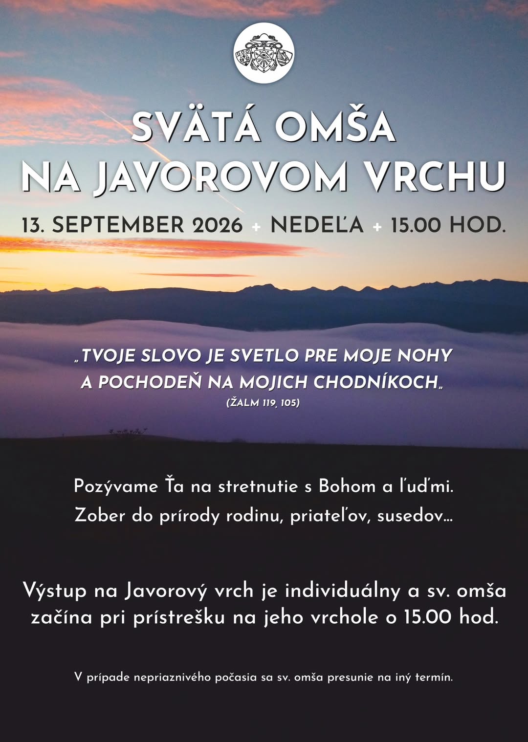 Svätá omša na Javorovom vrchu