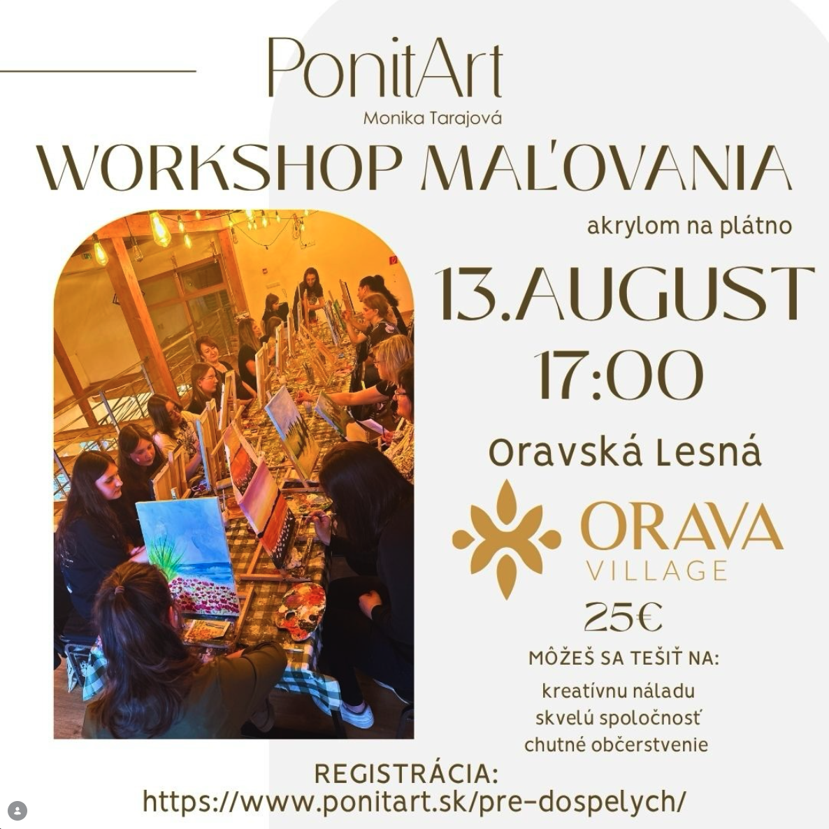 Workshop maľovania akrylom na plátno