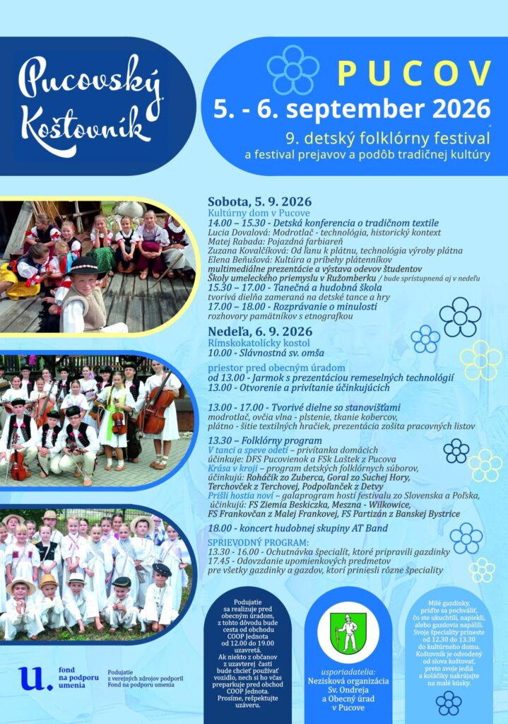 9. Pucovský koštovník 2026 Pucov – detský folklórny festival