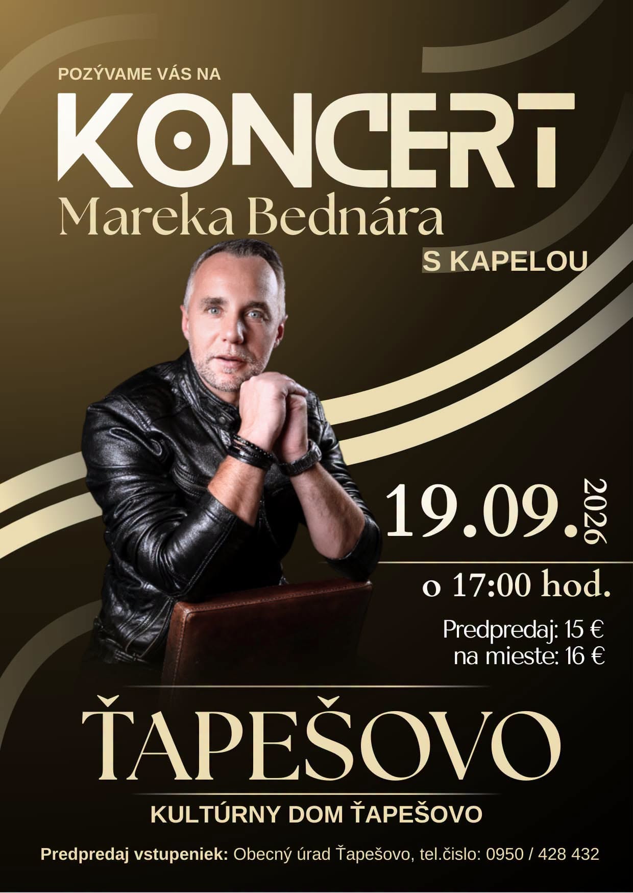 Koncert Mareka Bednára s kapelou