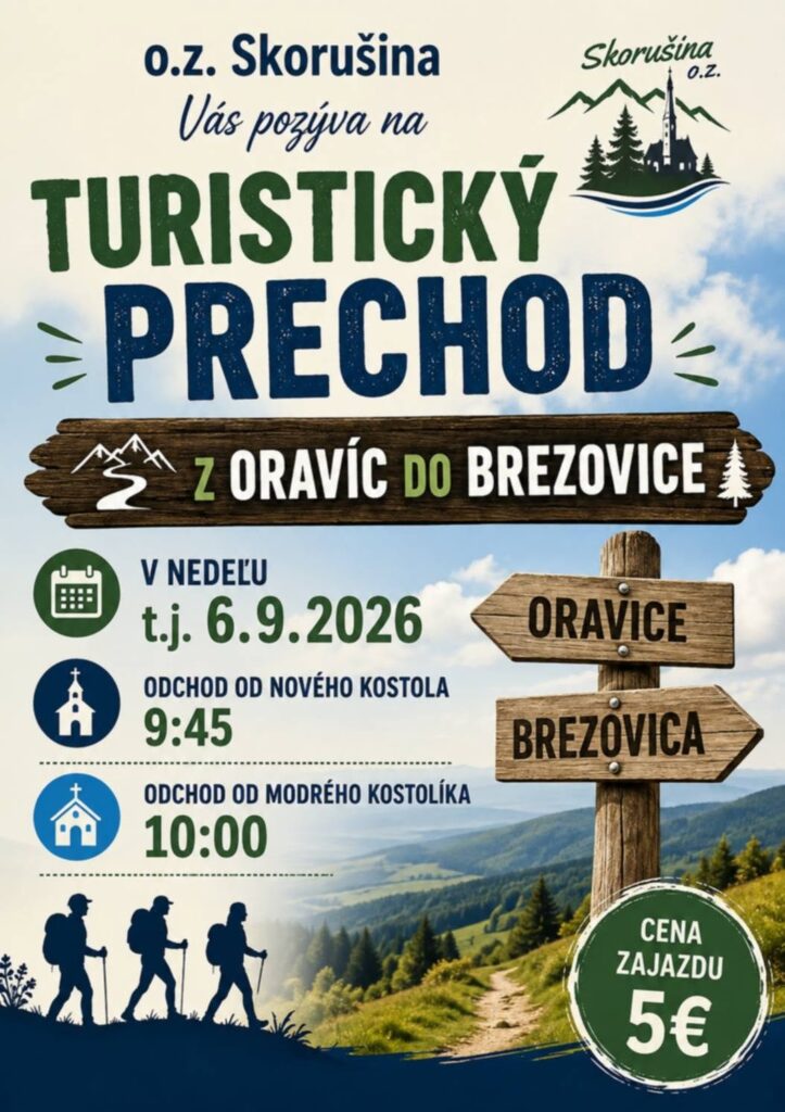 Turistický prechod z Oravíc do Brezovice Brezovica