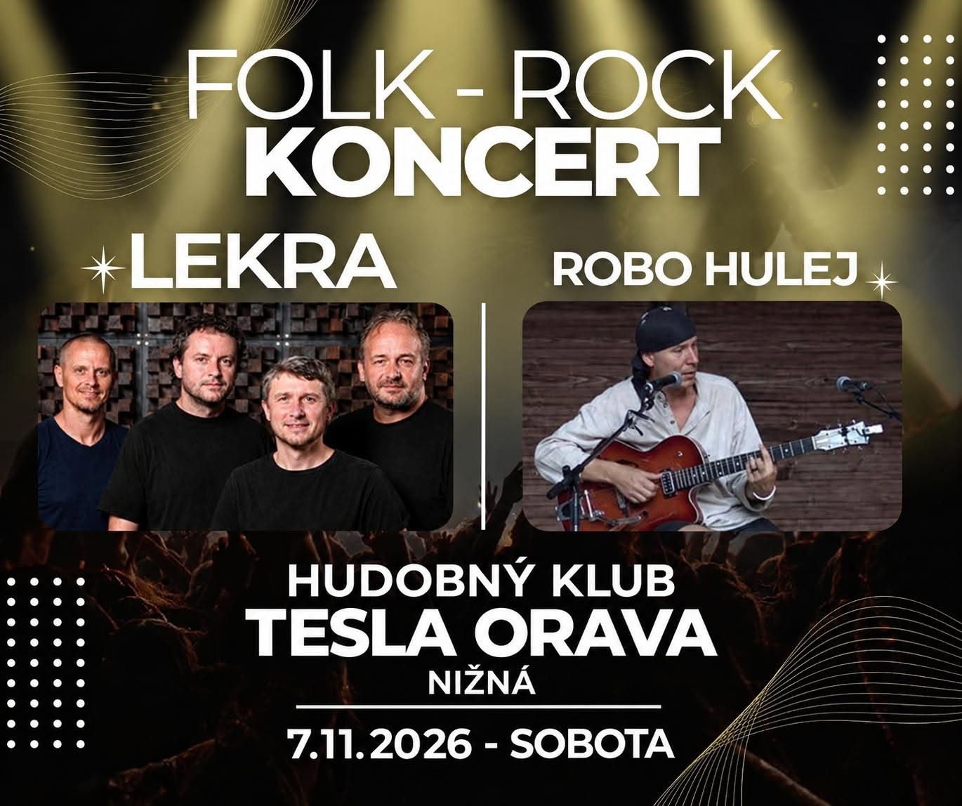 Folk-rock koncert: Lekra a Robo Hulej