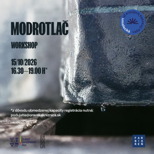 Modrotlač v knižnici- workshop Oravská knižnica Antona Habovštiaka, Dolný Kubín