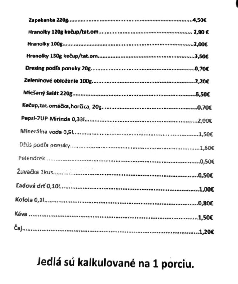 Rýchle občerstvenie Trojičné námestie – Tvrdošín